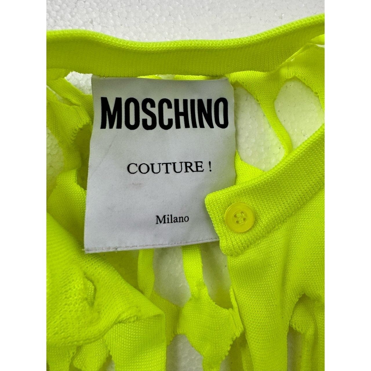 Moschino Neon Yellow Cardigan