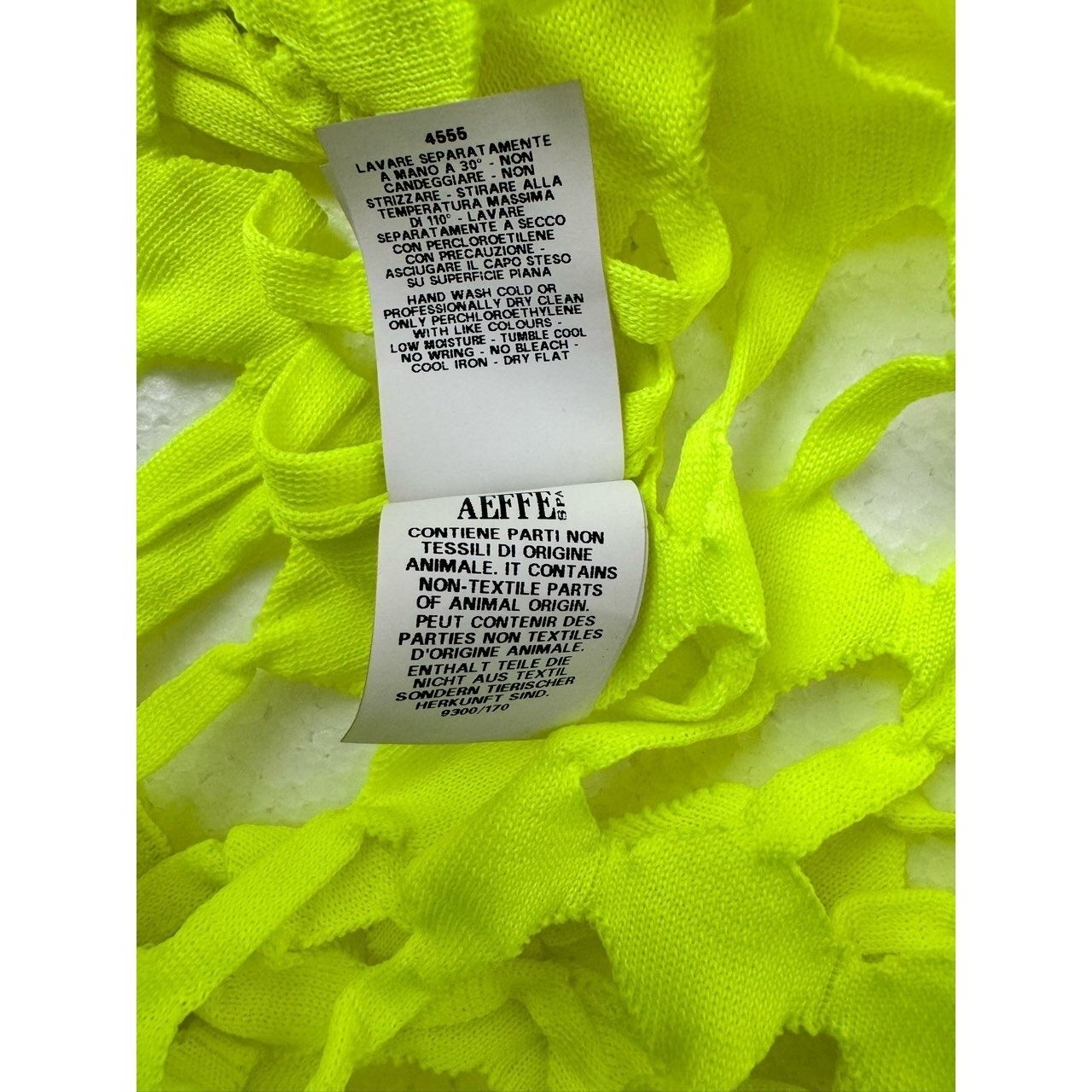 Moschino Neon Yellow Cardigan