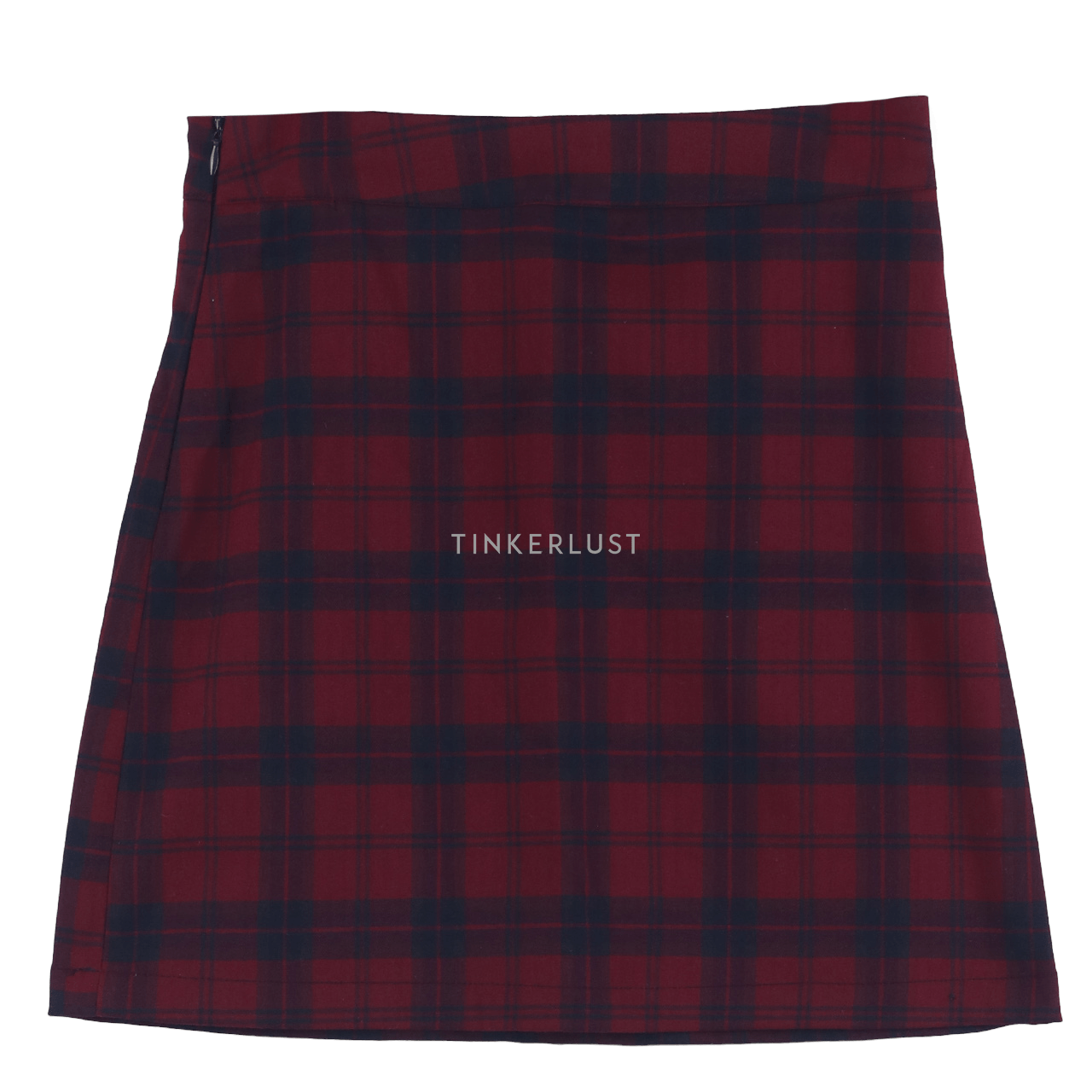 Pull & Bear Red & Multi Plaid Mini Skirt