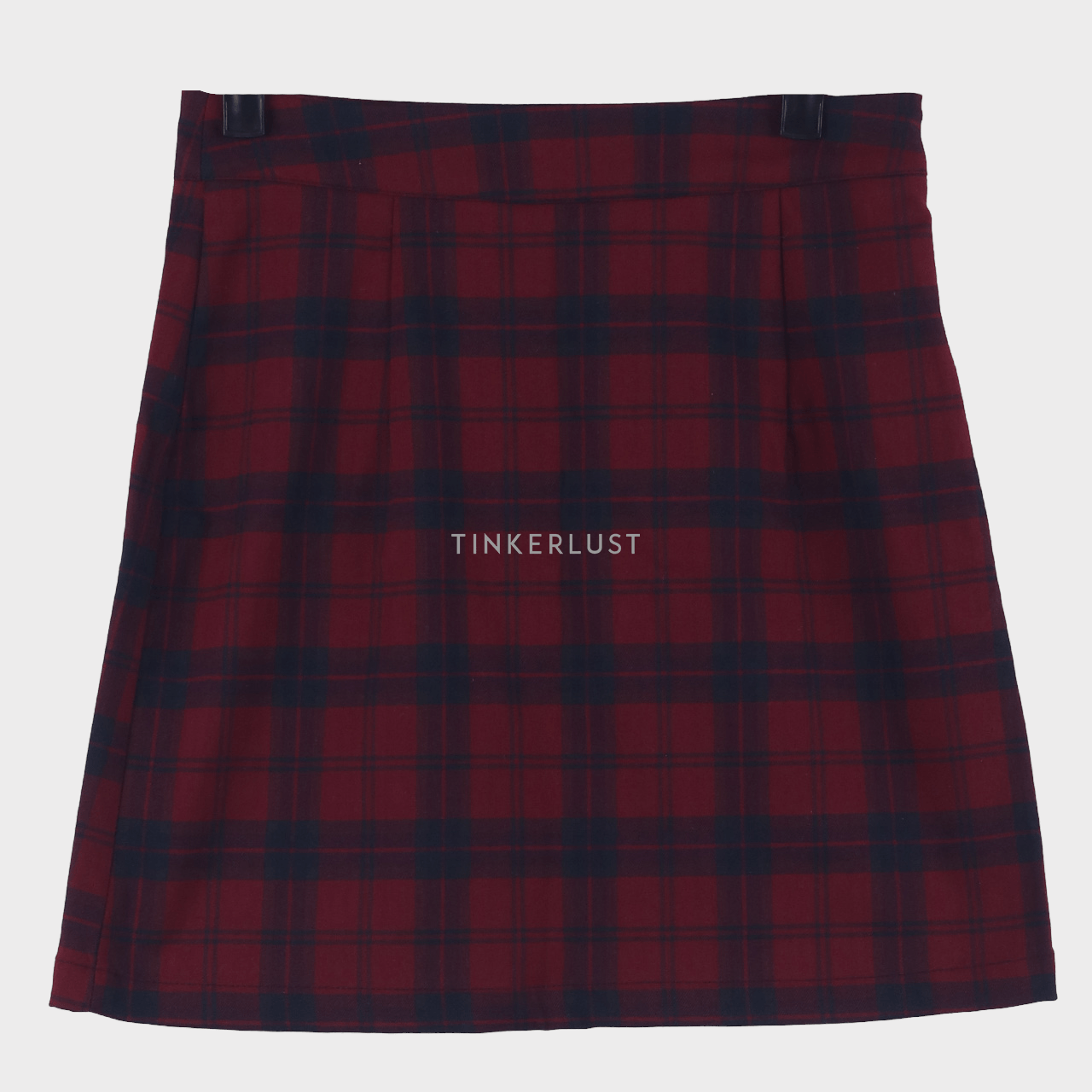 Pull & Bear Red & Multi Plaid Mini Skirt