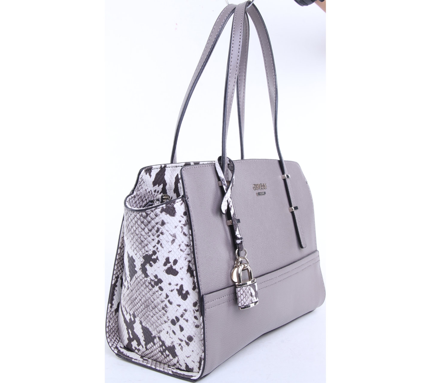 Guess Grey Snakeskin Handbag