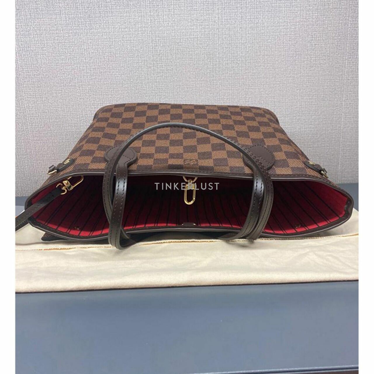 Louis Vuitton Neverfull PM Damier Ebene Canvas Tote Bag