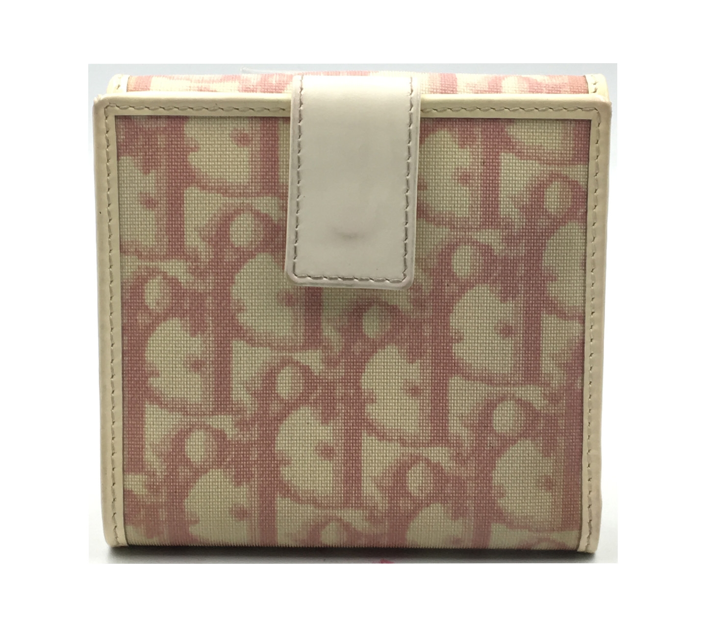 Christian Dior Cream and Pink Monogram No.1 Wallet