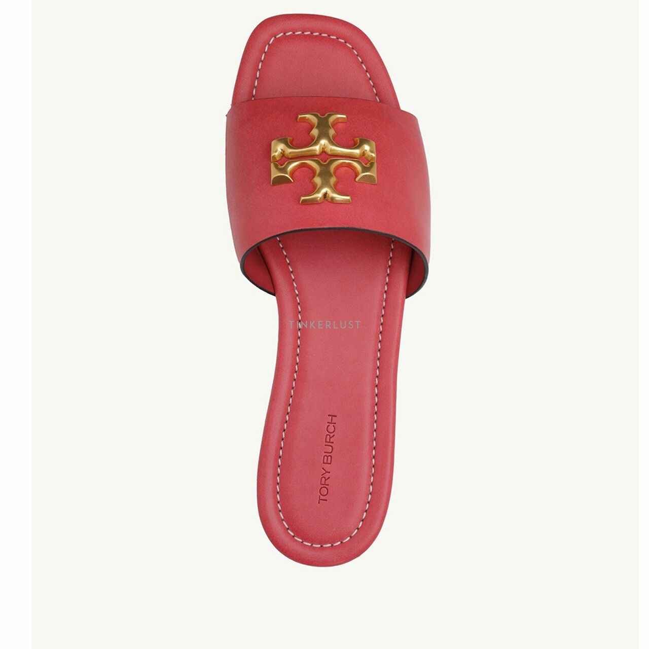 Tory Burch Women Eleanor Slide in Bordeaux Smooth Leather GHW