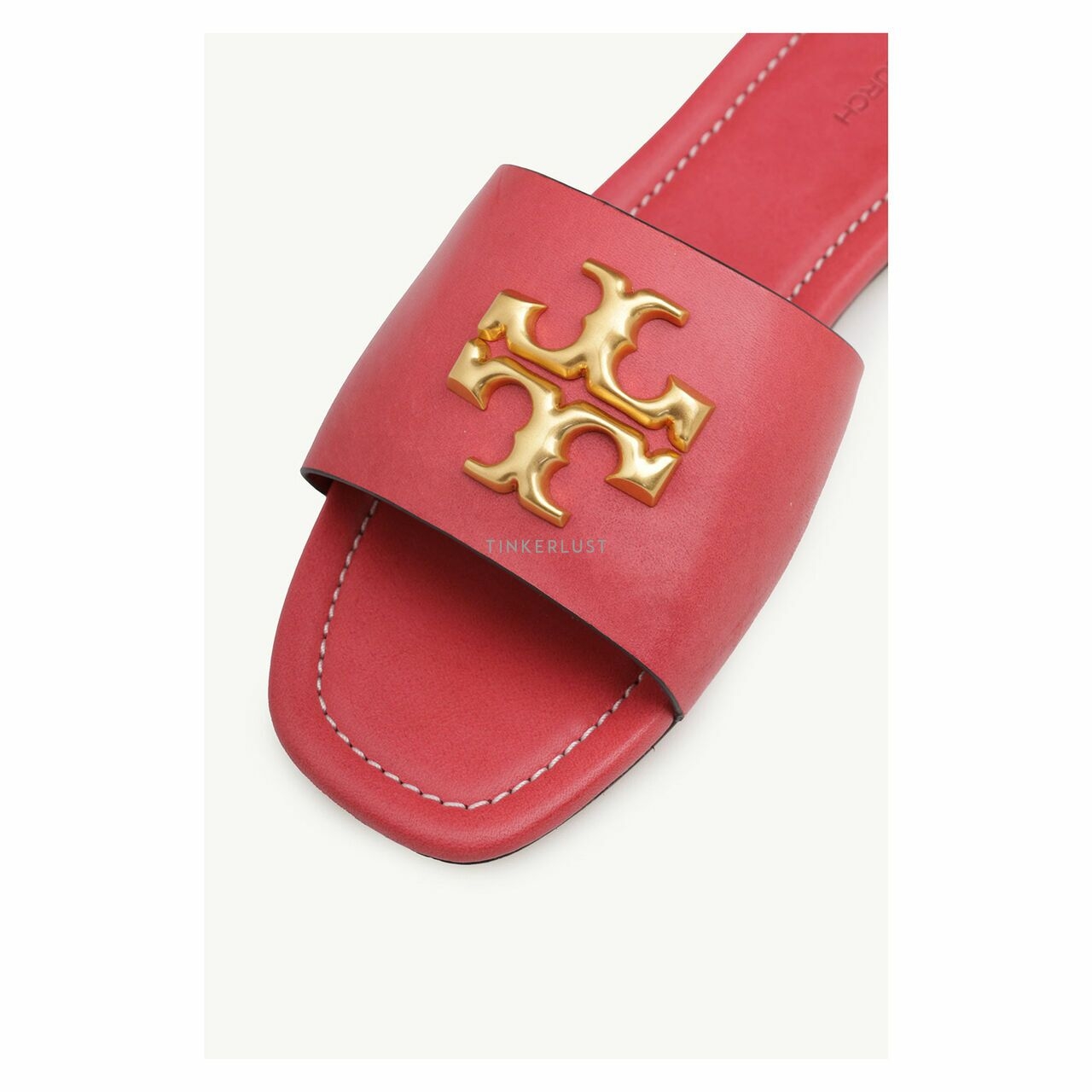 Tory Burch Women Eleanor Slide in Bordeaux Smooth Leather GHW