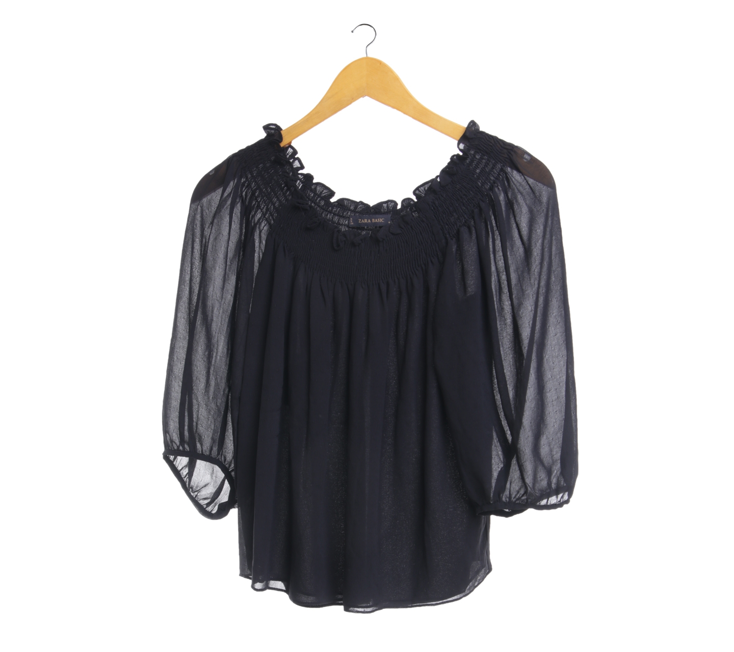 Zara Black Off Shoulder Blouse