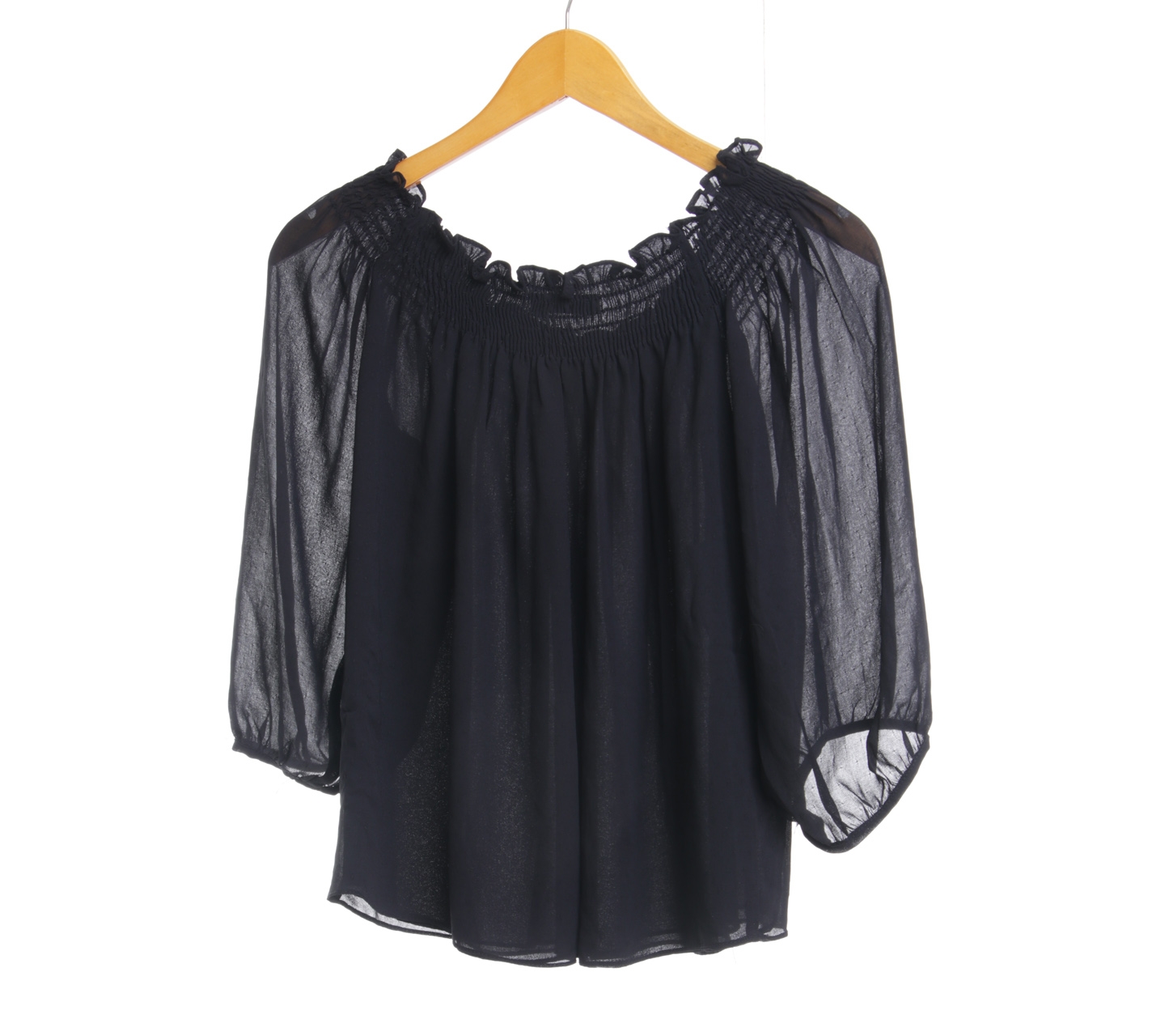 Zara Black Off Shoulder Blouse