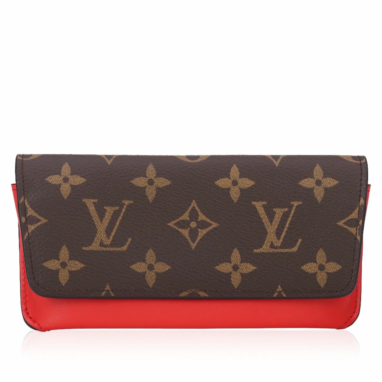 LOUIS VUITTON Etyuy Lunette Woody Glasses Case Monogram Red