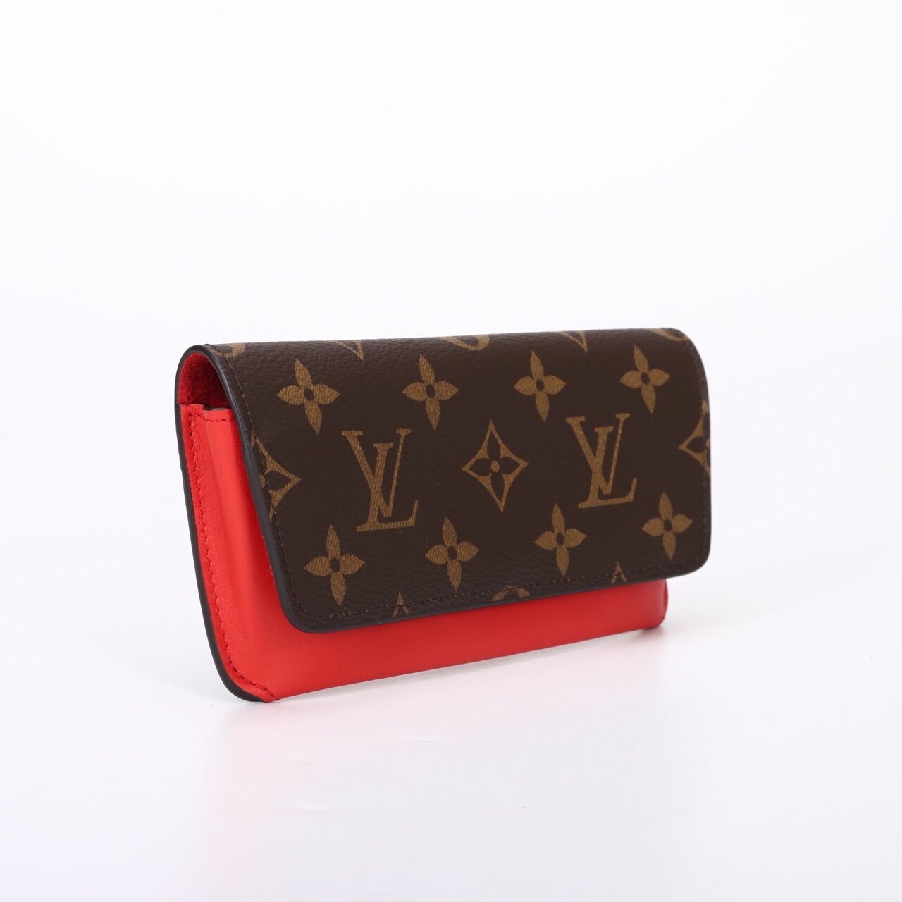 LOUIS VUITTON Etyuy Lunette Woody Glasses Case Monogram Red