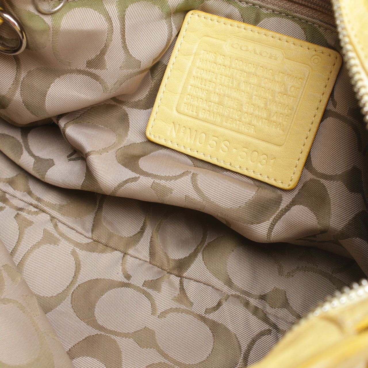 Coach Yellow Handbag