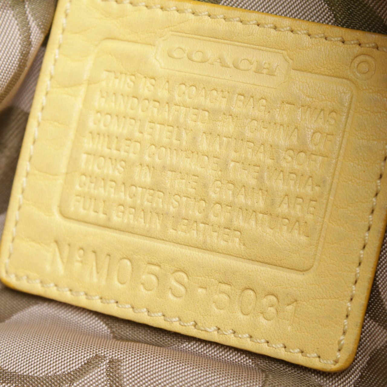 Coach Yellow Handbag