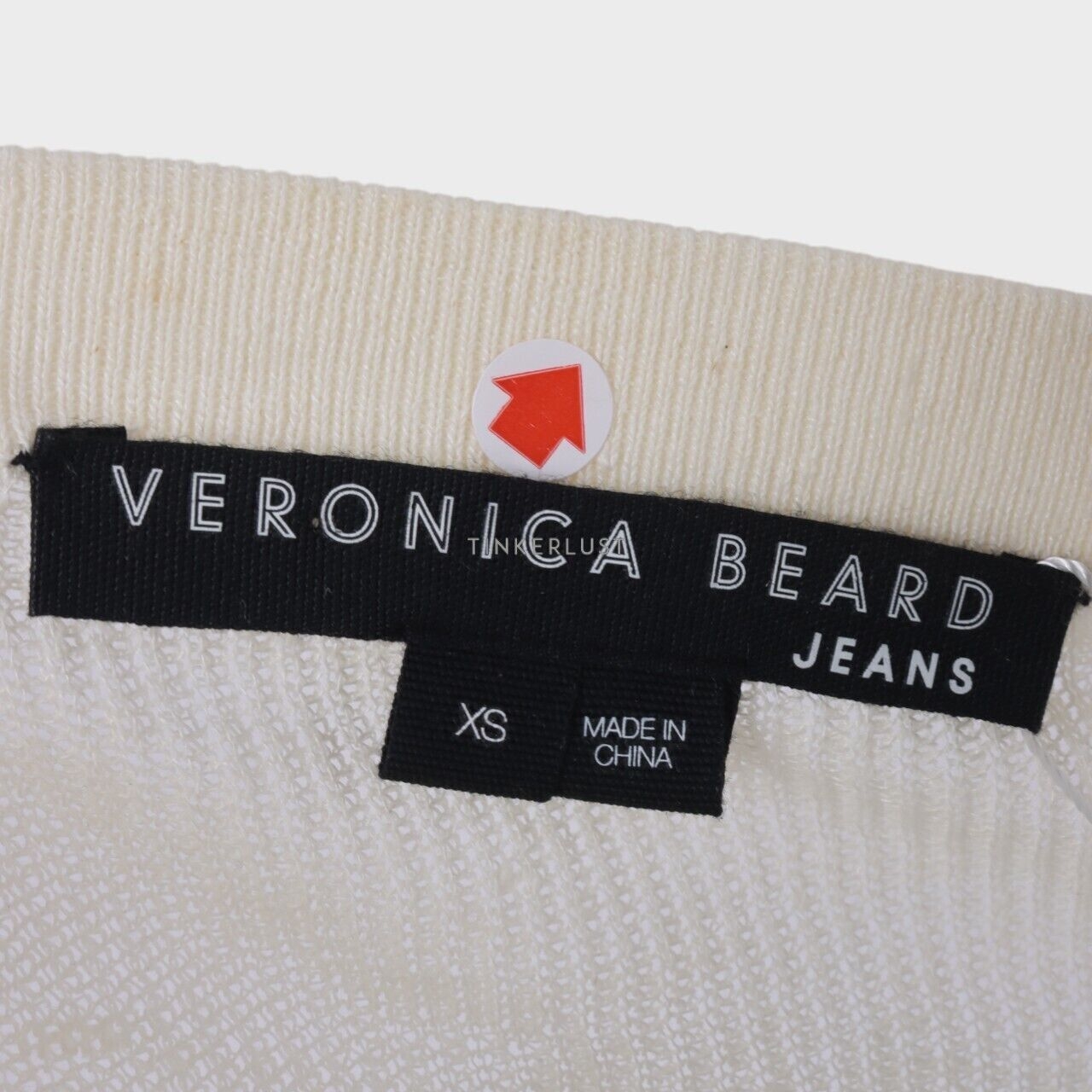 Veronica Beard Broken White Florrie Striped V-Neck Sweater