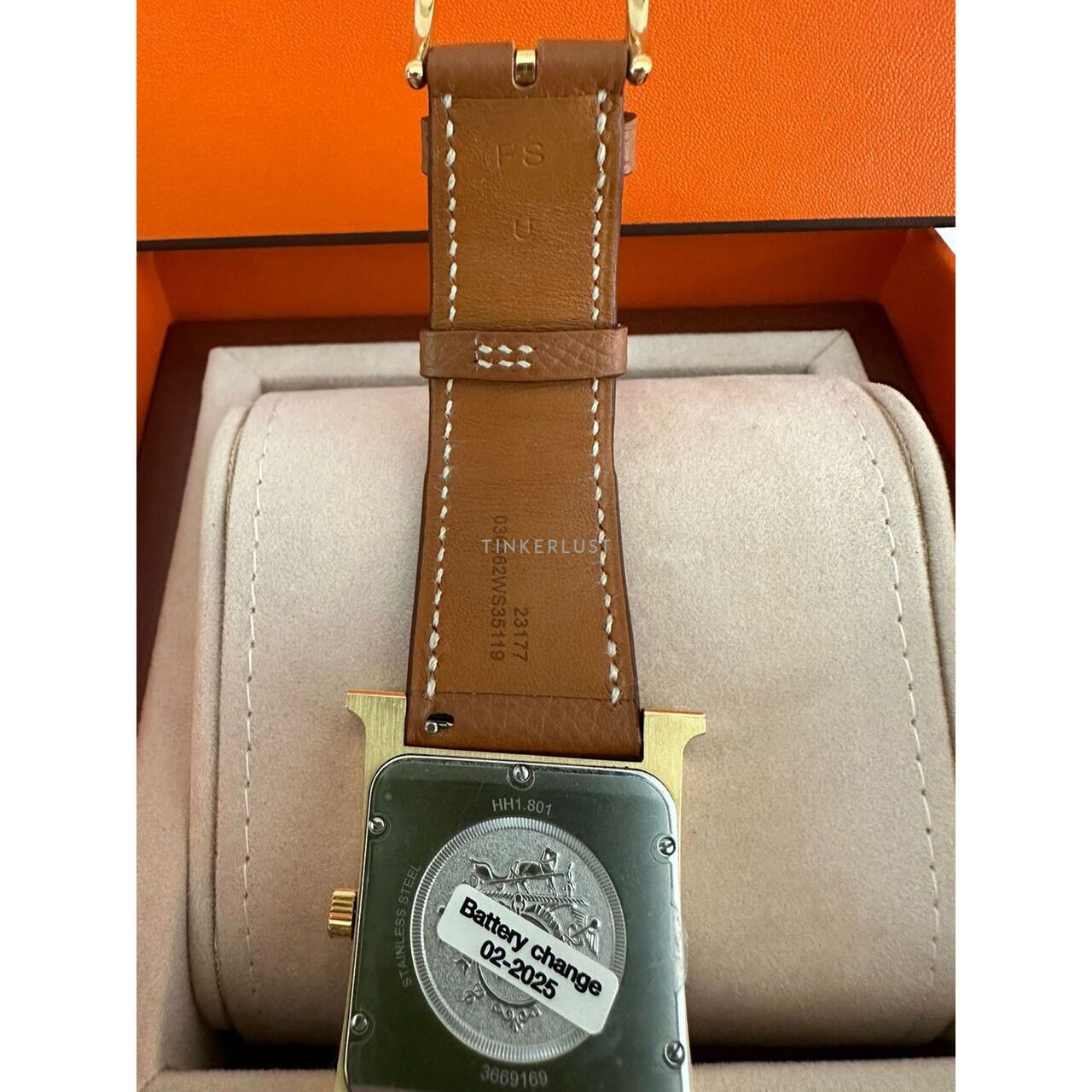 Hermes H Hour TGM Gold Epsom #U 2023 GHW Watch