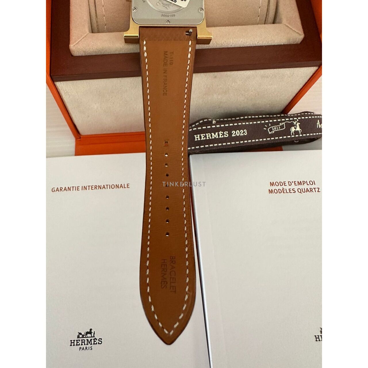 Hermes H Hour TGM Gold Epsom #U 2023 GHW Watch