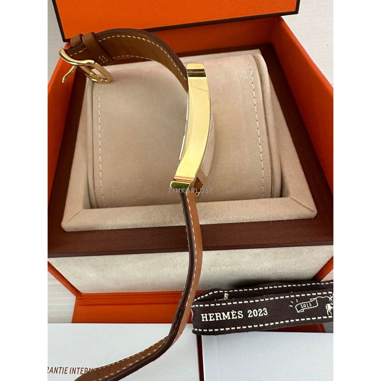 Hermes H Hour TGM Gold Epsom #U 2023 GHW Watch