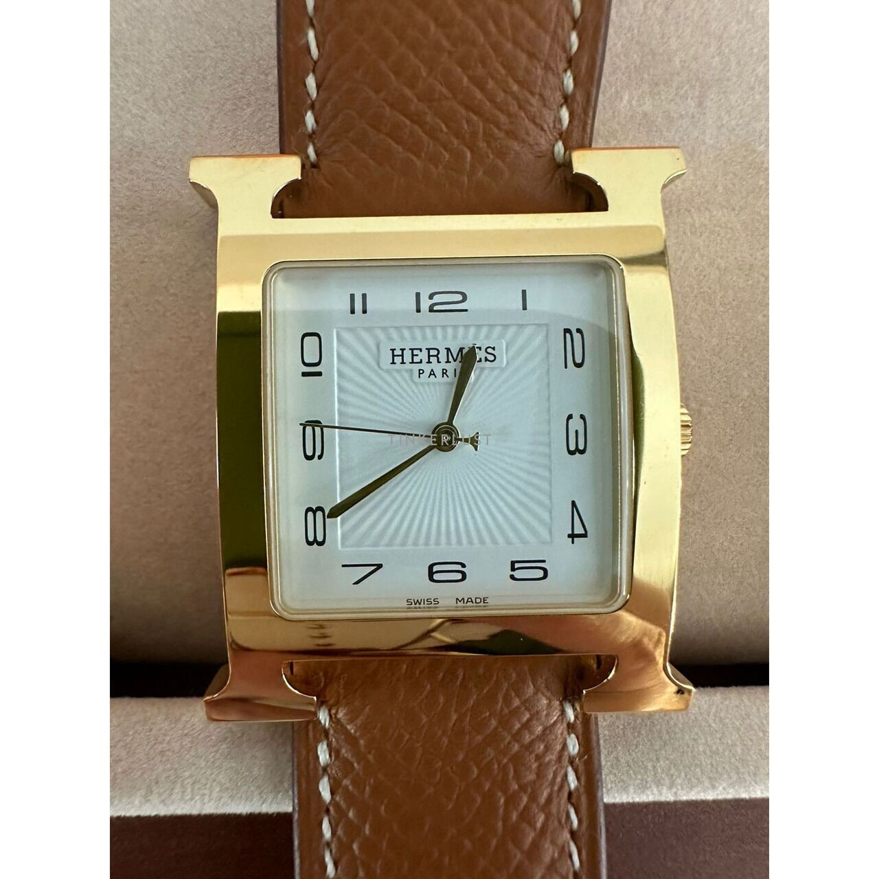 Hermes H Hour TGM Gold Epsom #U 2023 GHW Watch