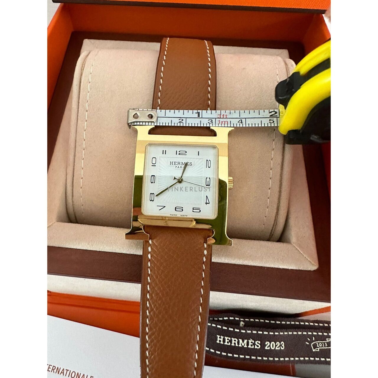 Hermes H Hour TGM Gold Epsom #U 2023 GHW Watch