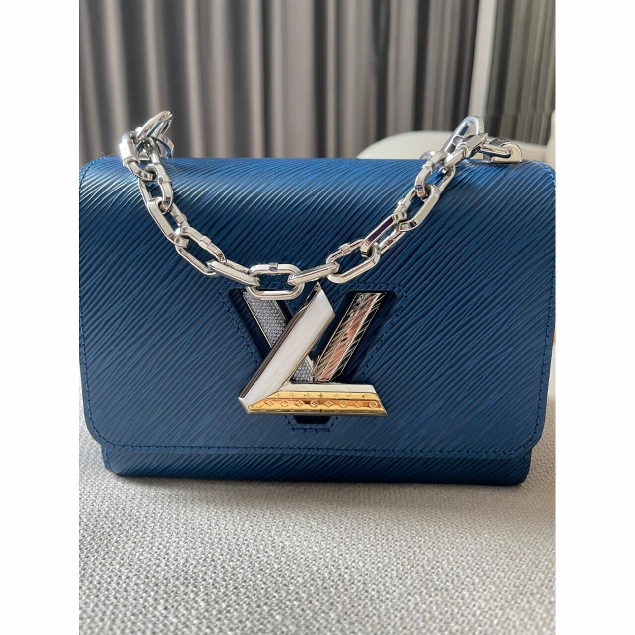 Louis Vuitton Epi Twist Blue Handbag