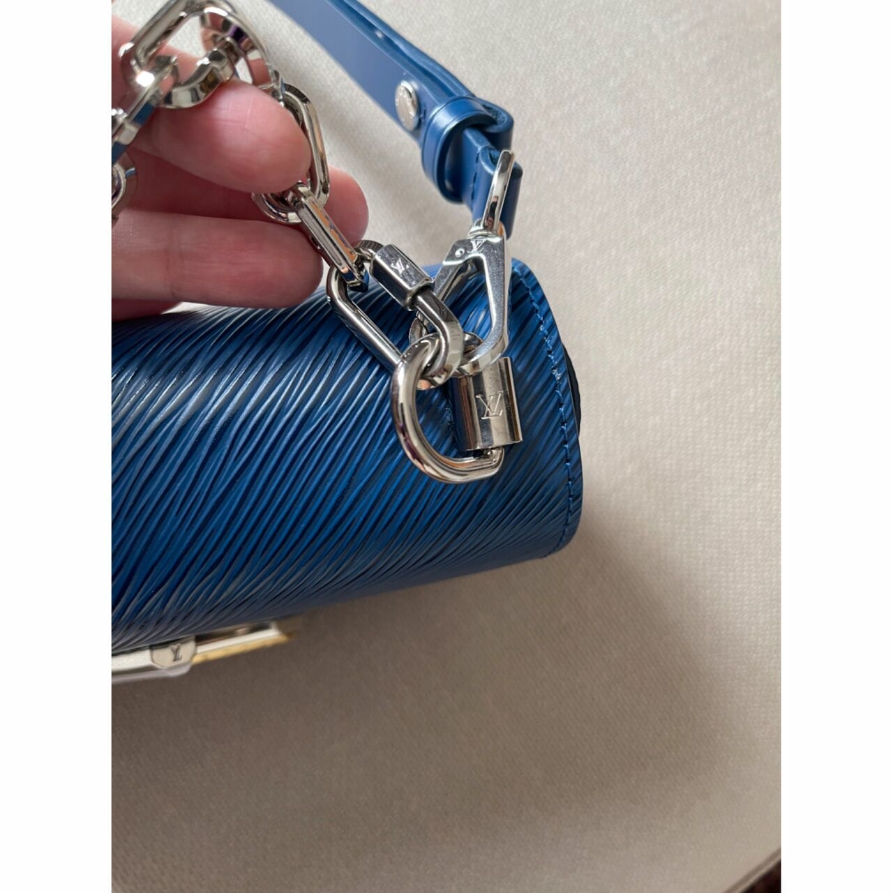 Louis Vuitton Epi Twist Blue Handbag