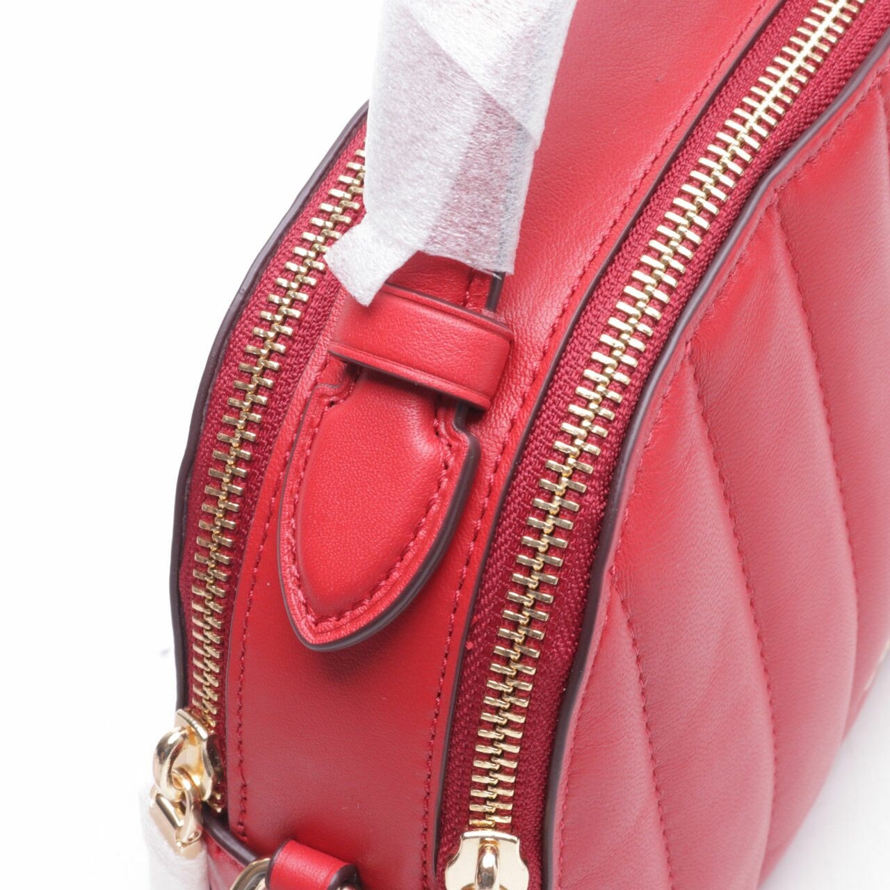 Coach Serena Linear Quilting Electric Red Satchel Bag