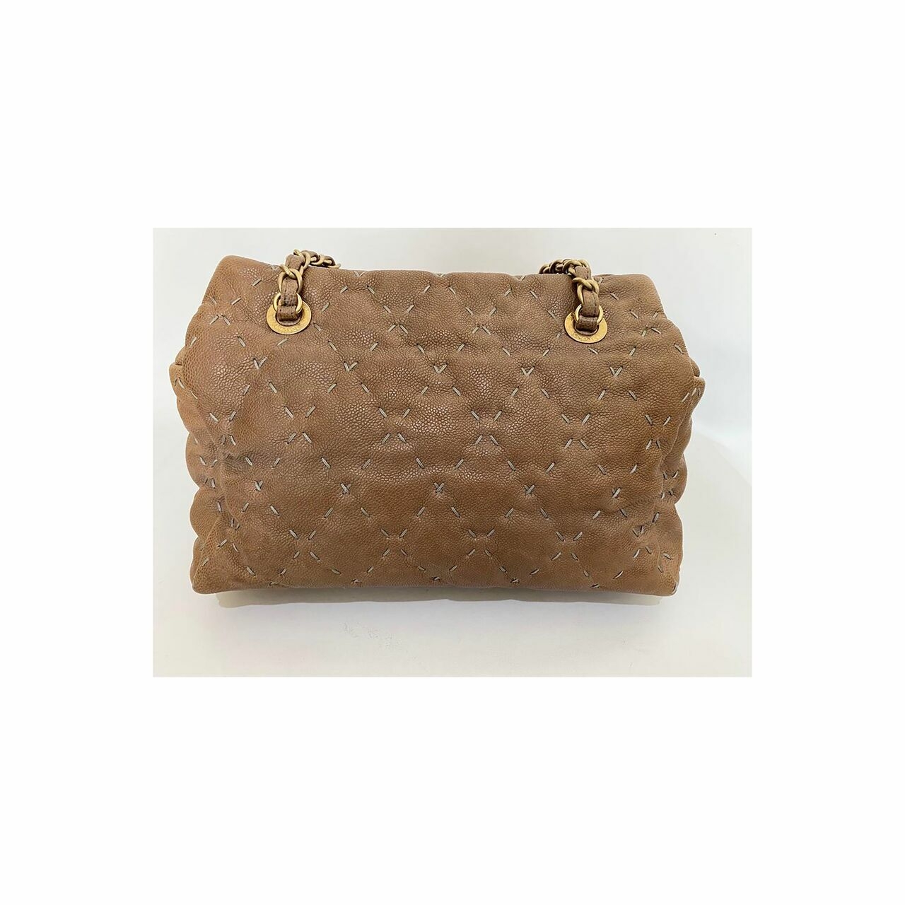 Chanel Brown Caviar Wild Stitch Shoulder Bag GHW  #15