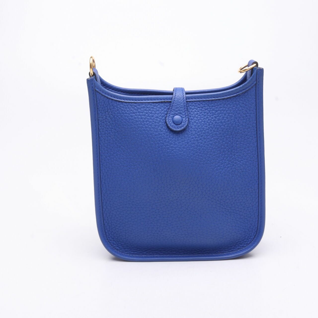 Hermes Evelyn Mini Blue GHW Stamp U Sling Bag