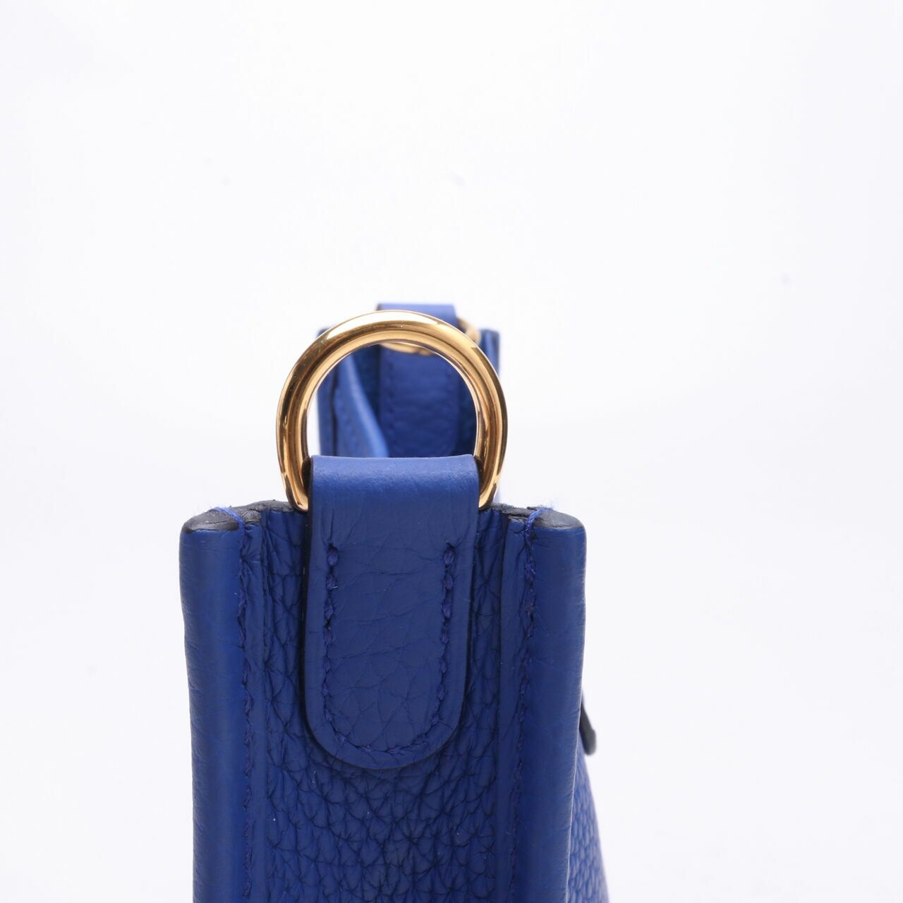 Hermes Evelyn Mini Blue GHW Stamp U Sling Bag