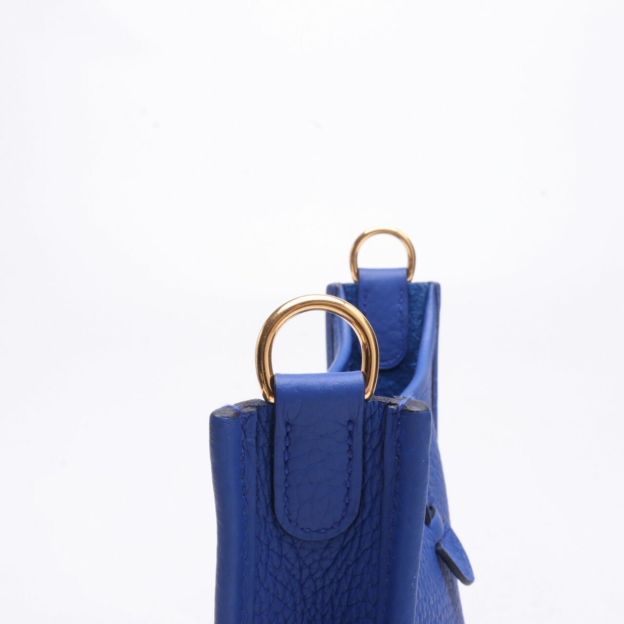 Hermes Evelyn Mini Blue GHW Stamp U Sling Bag