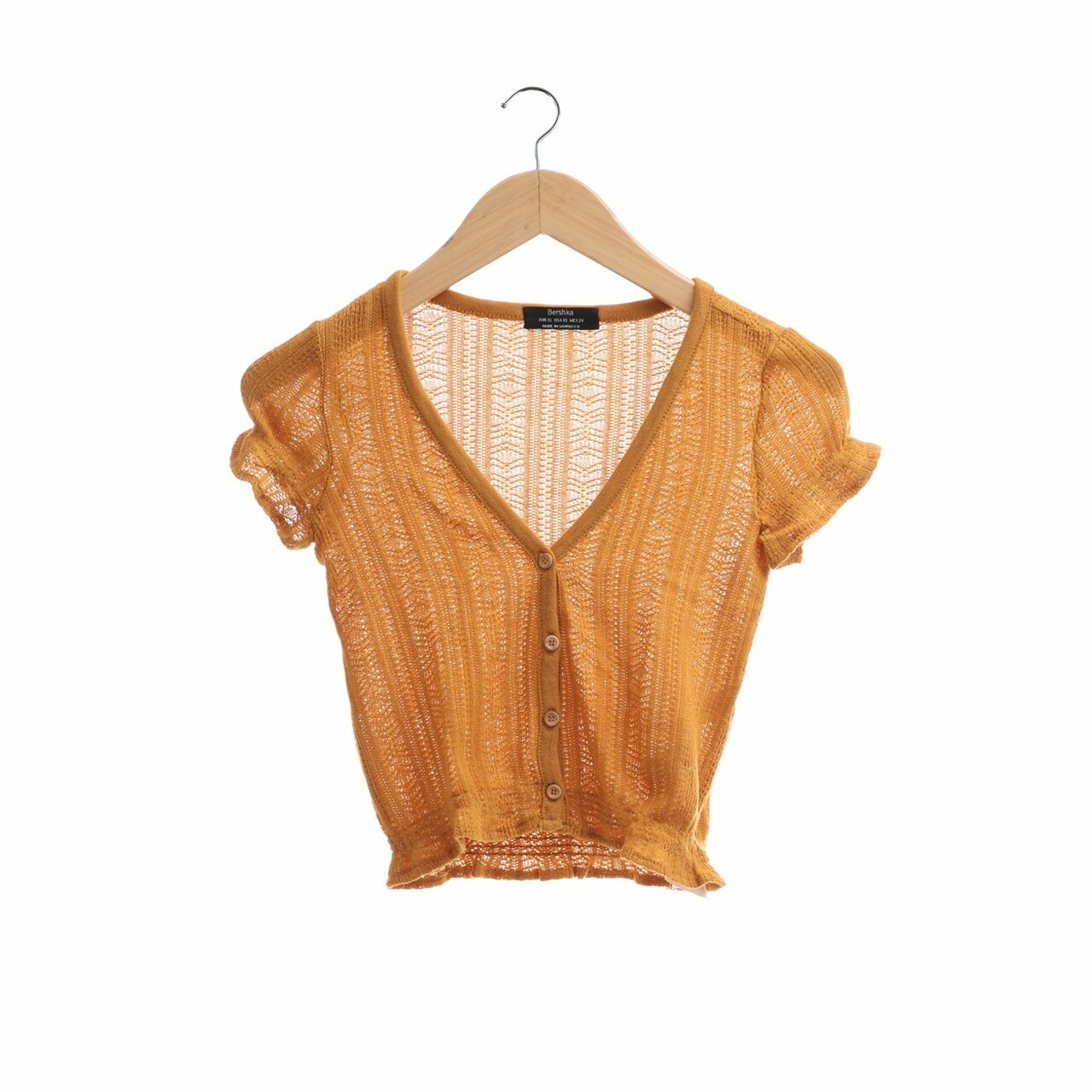 Bershka Mustard Knit Blouse