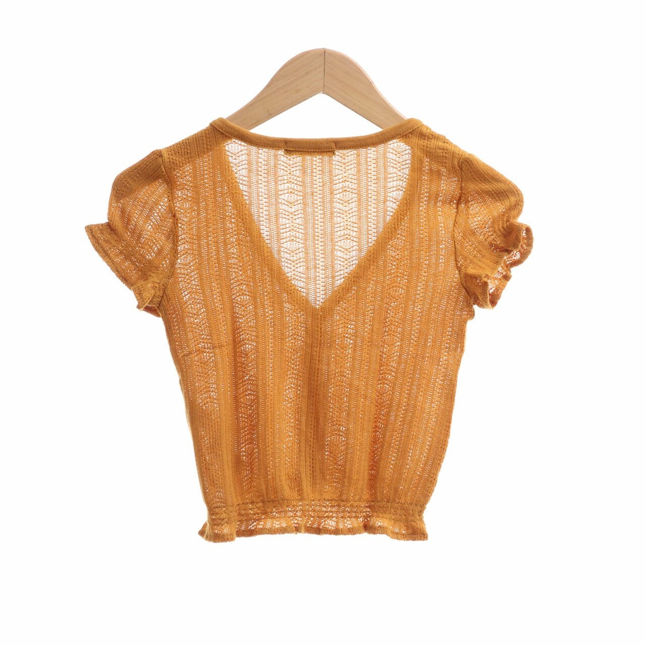 Bershka Mustard Knit Blouse