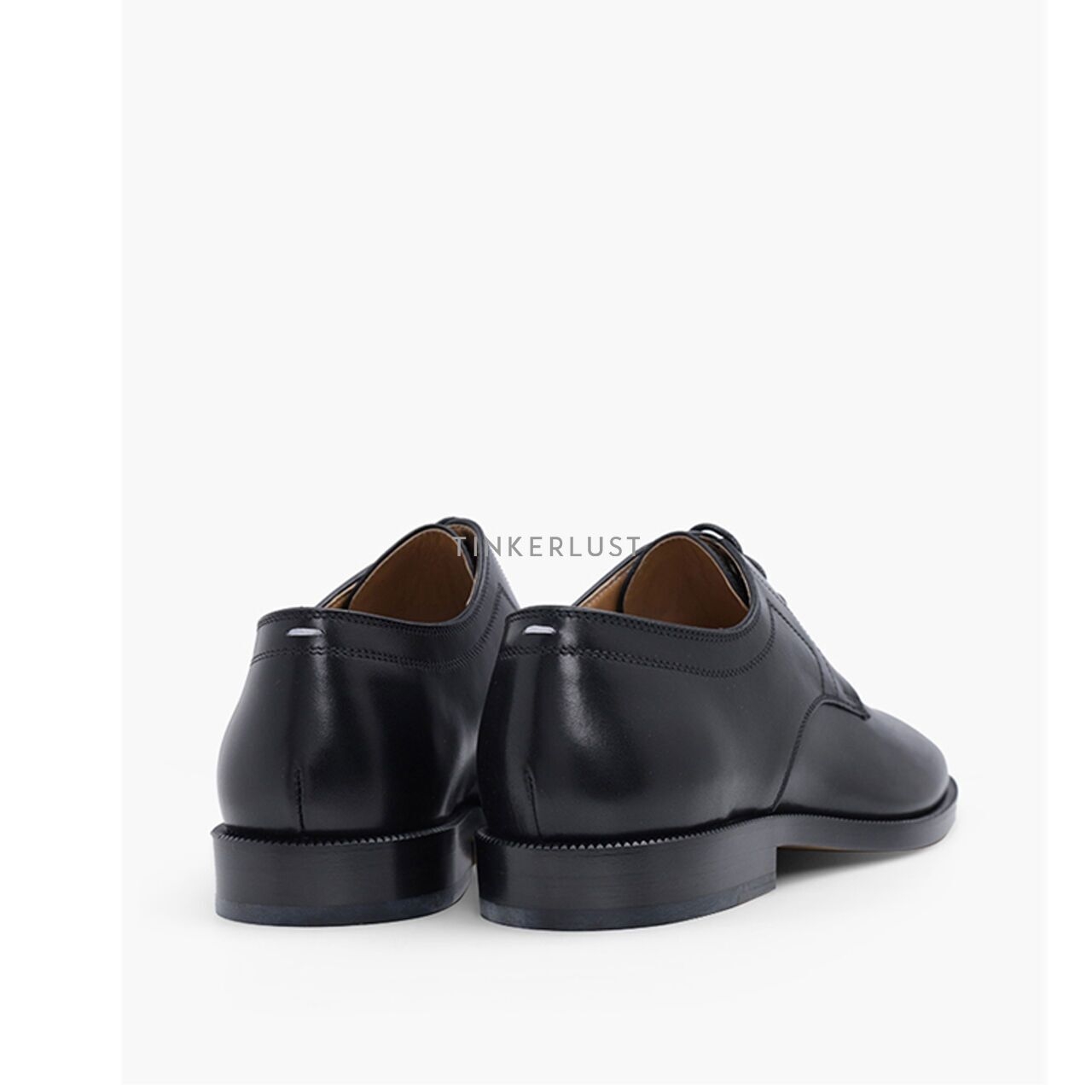 Maison Margiela Tabi Black Brushed Leather Flats