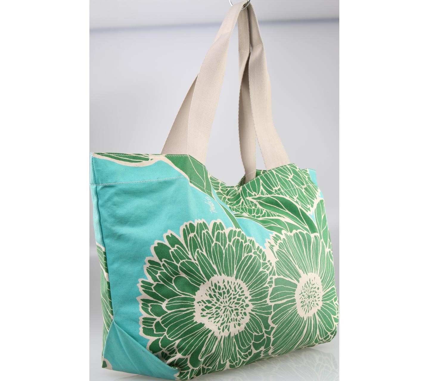 Tulisan Floral 3 Tone Tote Bag