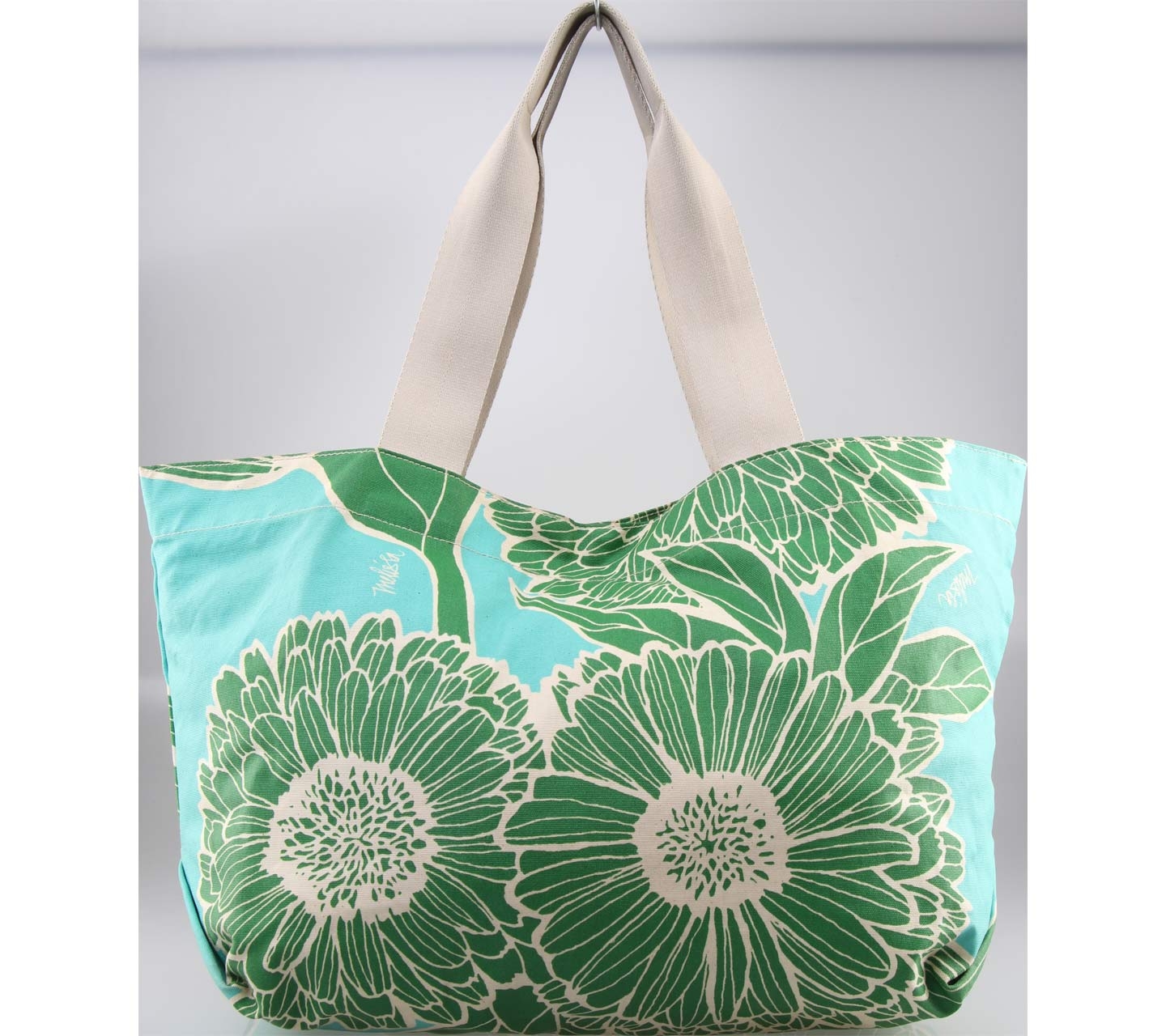 Tulisan Floral 3 Tone Tote Bag