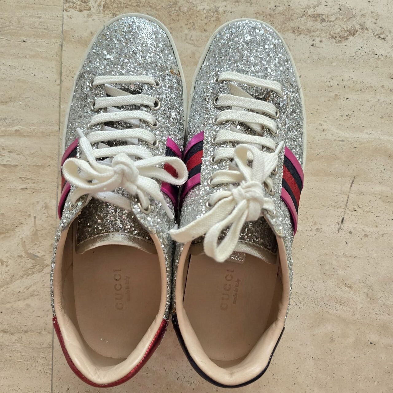 Gucci Silver Sneakers