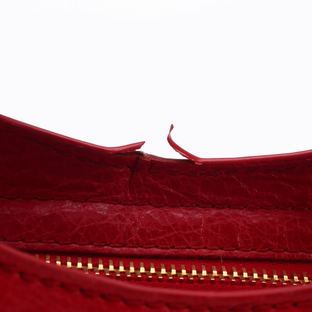 Balenciaga Rouge Cardinal Lambskin Leather Giant 12 Red Motorcycle Mini City Satchel Bag