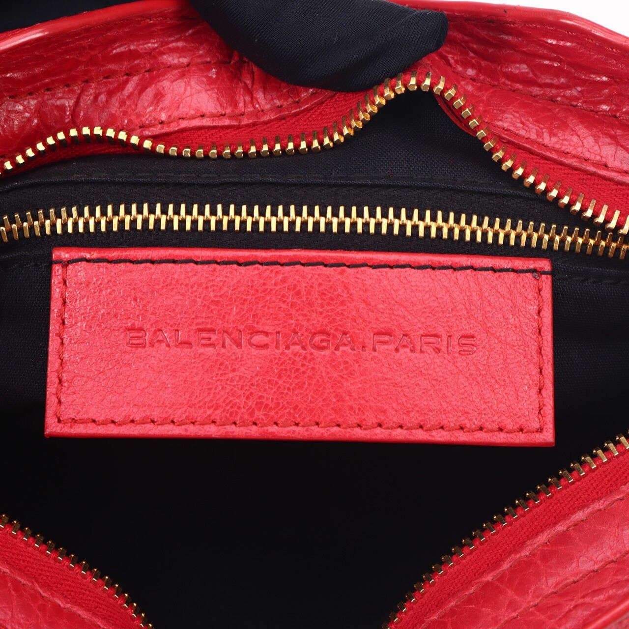 Balenciaga Rouge Cardinal Lambskin Leather Giant 12 Red Motorcycle Mini City Satchel Bag