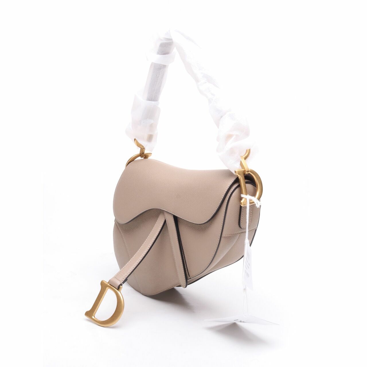 Christian Dior Grained Calfskin Saddle Shoulder Bag