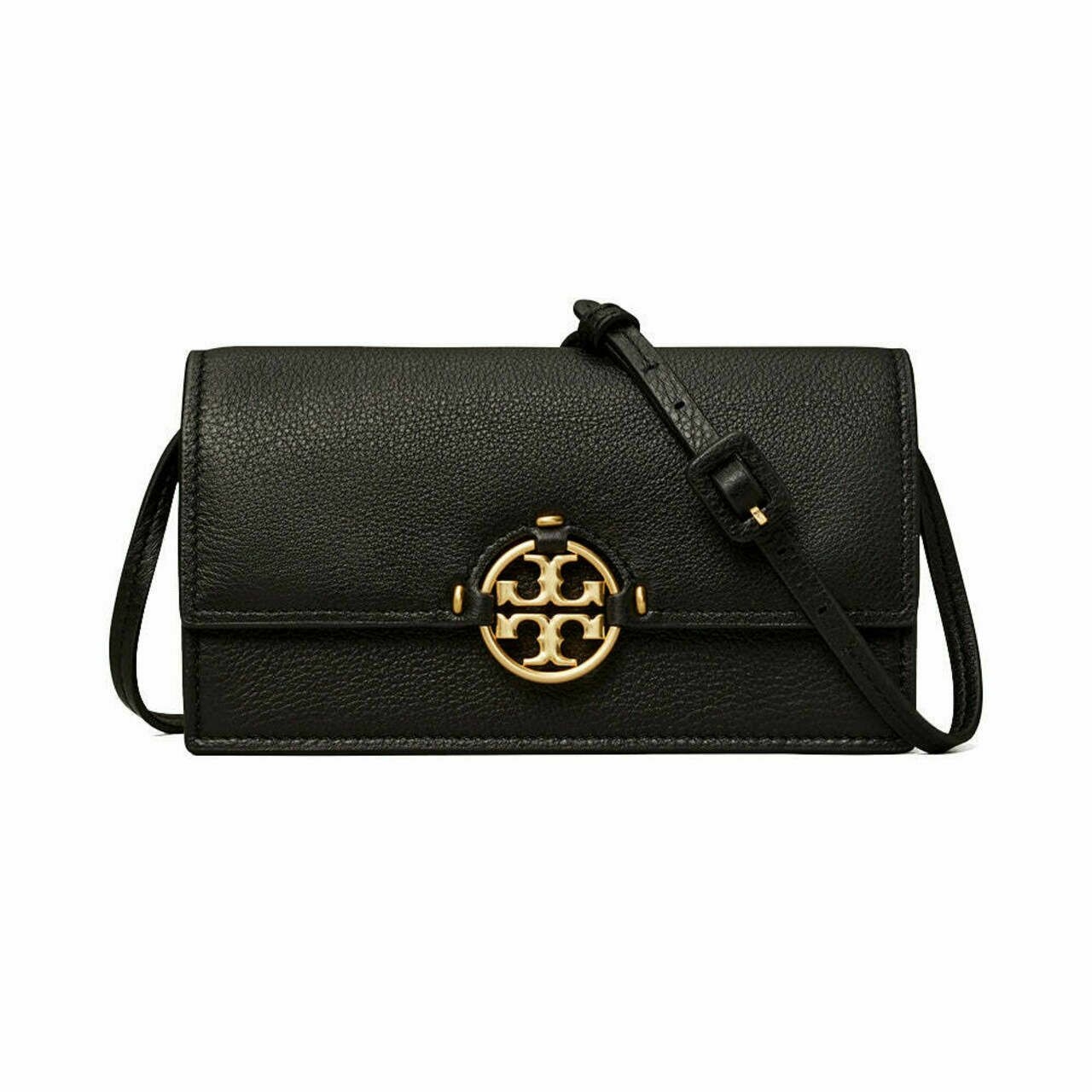 Tory Burch Miller Wallet Crossbody Bag Black Ghw