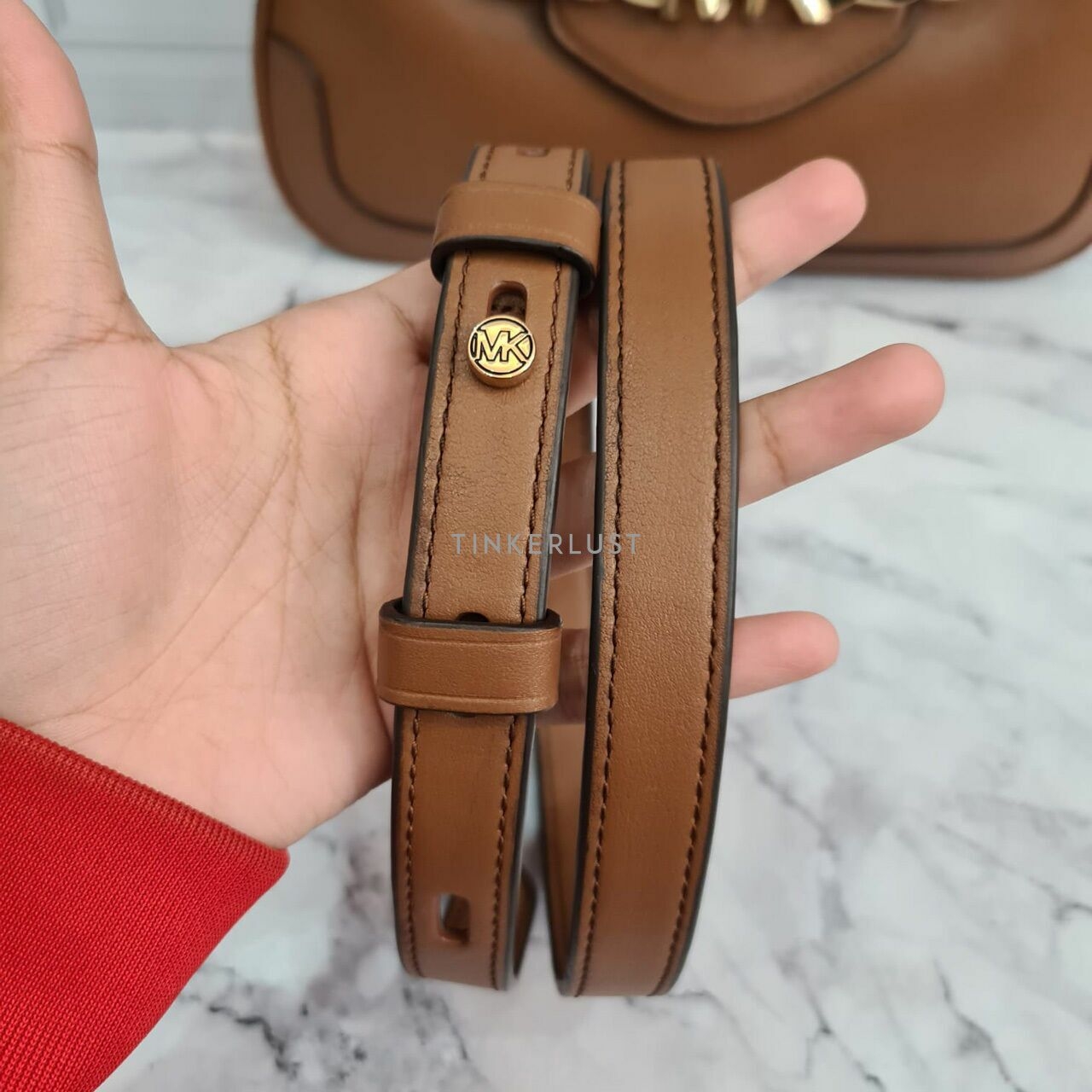 Michael Kors Hally Shoulder Bag Tan