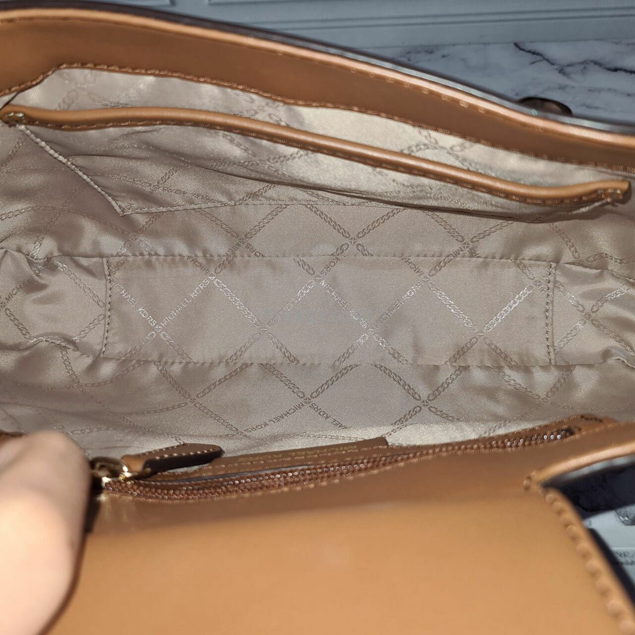 Michael Kors Hally Shoulder Bag Tan