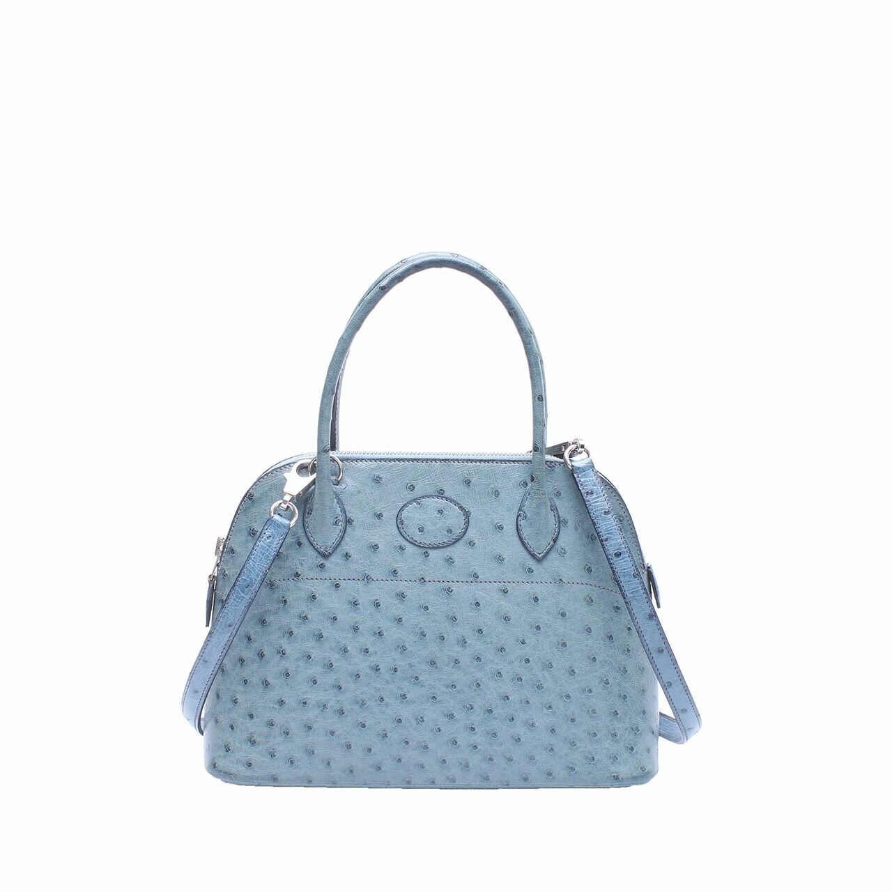 Hermes - A Bleu Roi Ostrich Bolide Satchel Bag