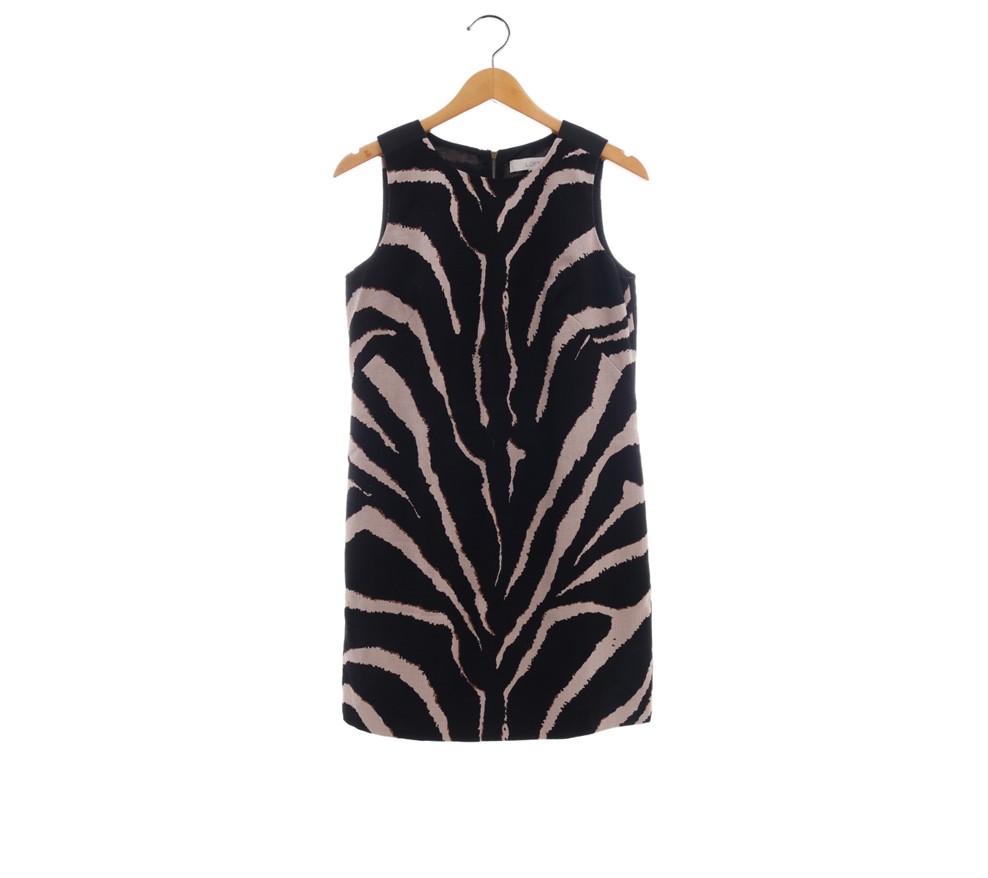 Ann Taylor Loft Black & Cream Zebra Mini Dress