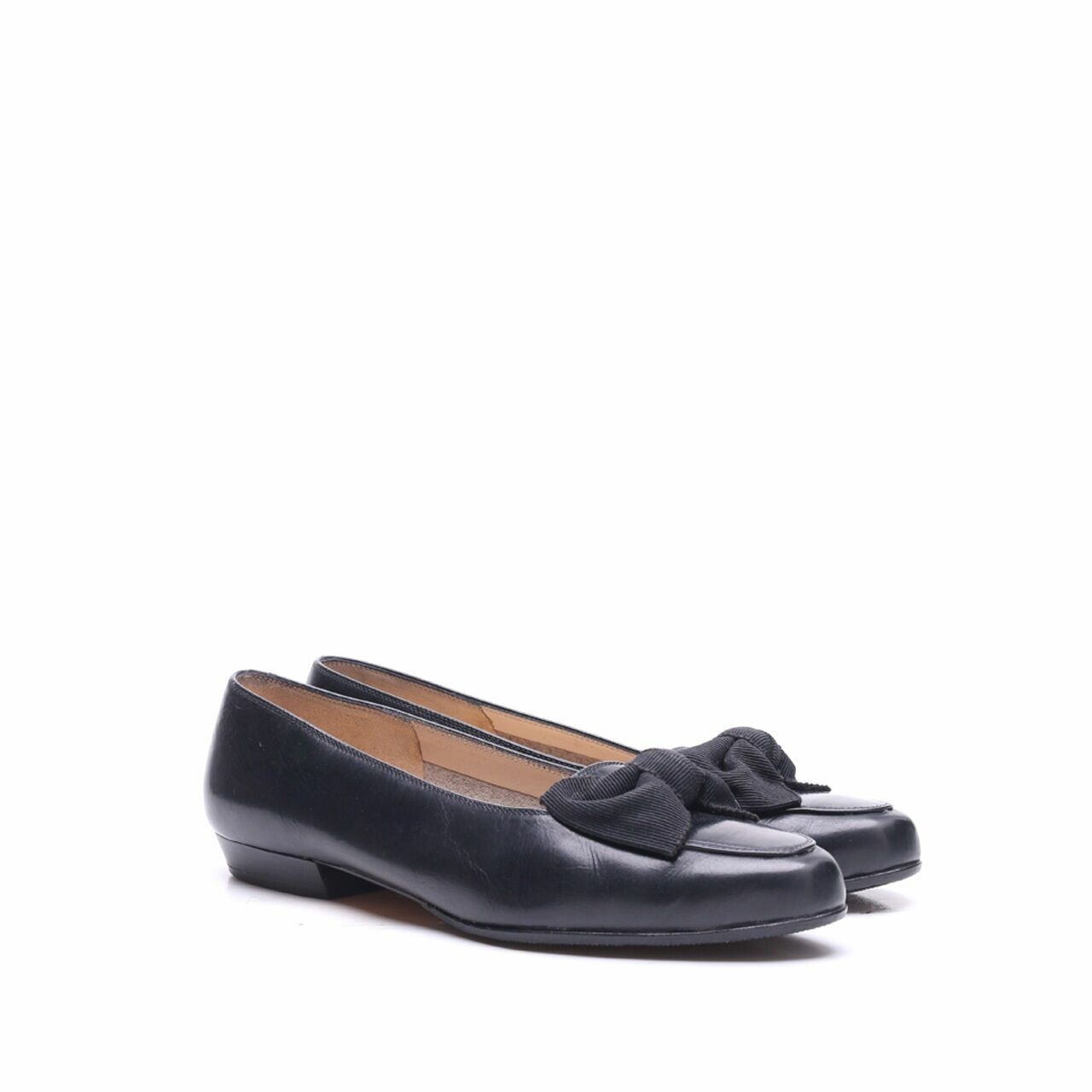 Salvatore Ferragamo Black Flats Shoes