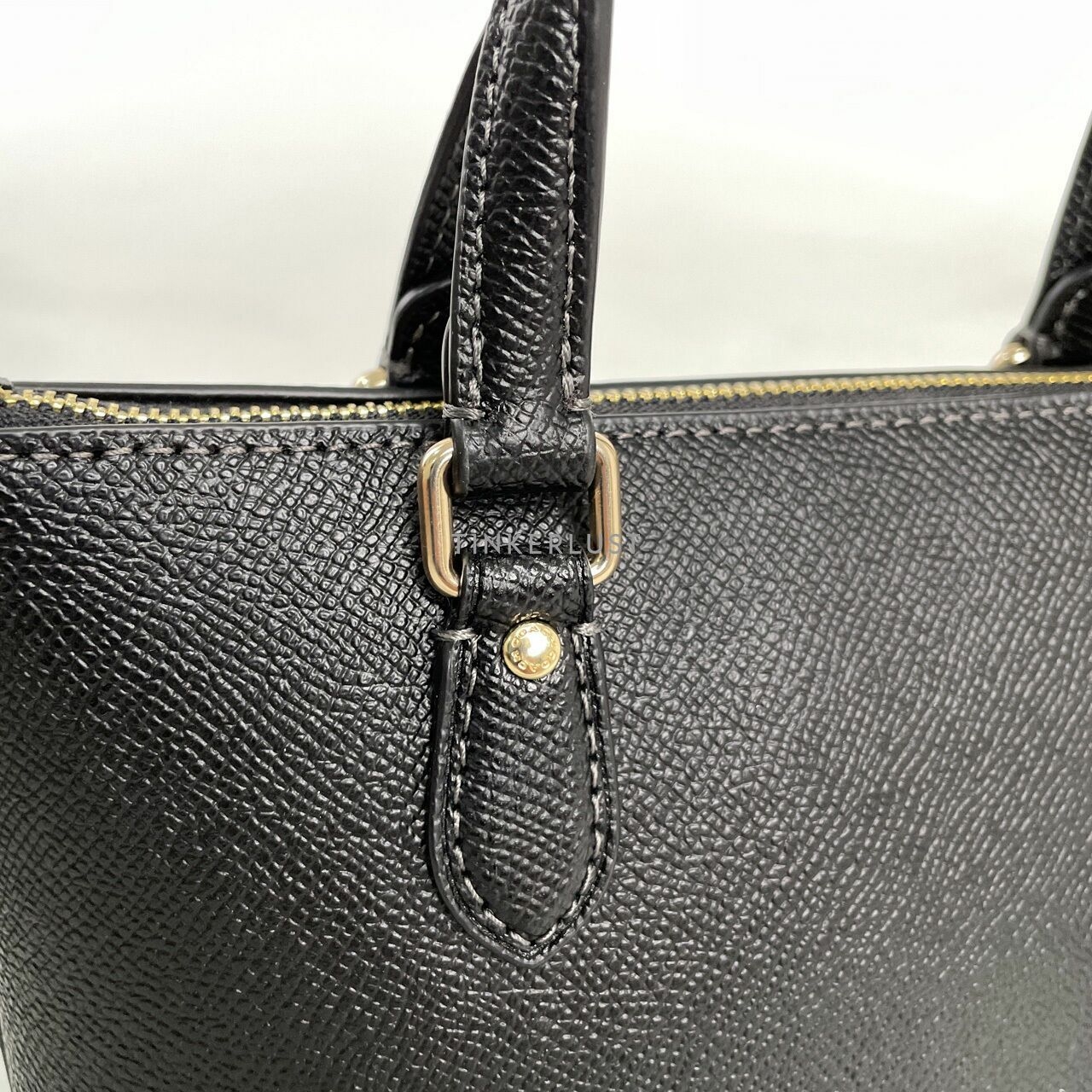 Coach CH198 Crossgrain Mini Gallery Crossbody Black Satchel