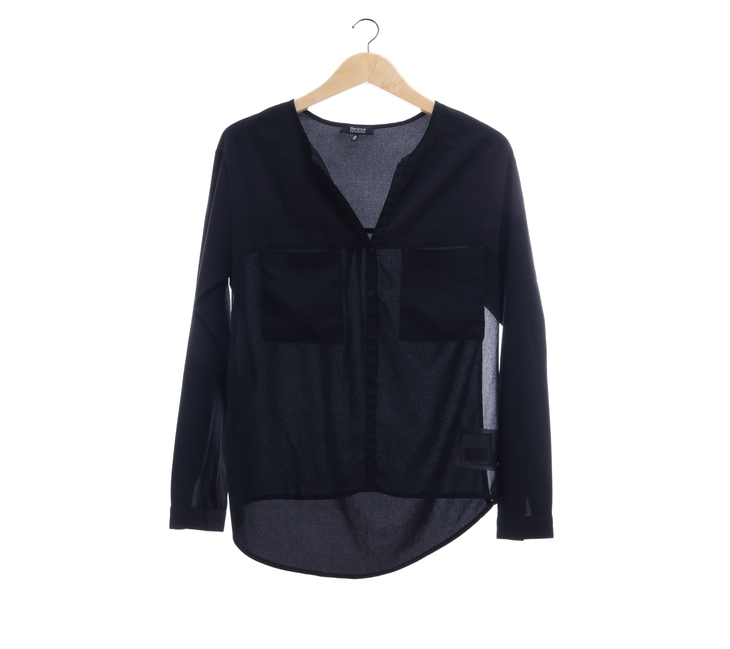 Bershka Black V-Neck Blouse