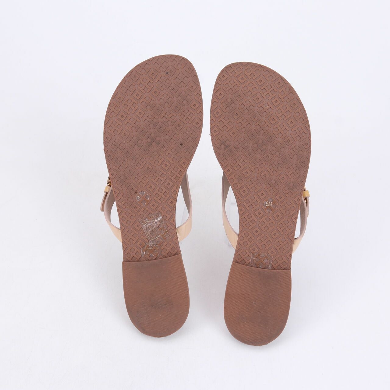 Tory Burch Monogram Flat Thong Brown Sandals