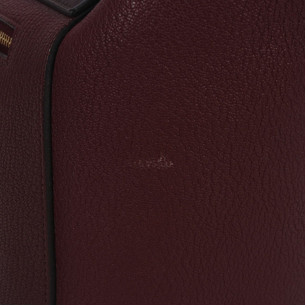 Celine Mini Belt Red Wine Grained Calfskin Satchel