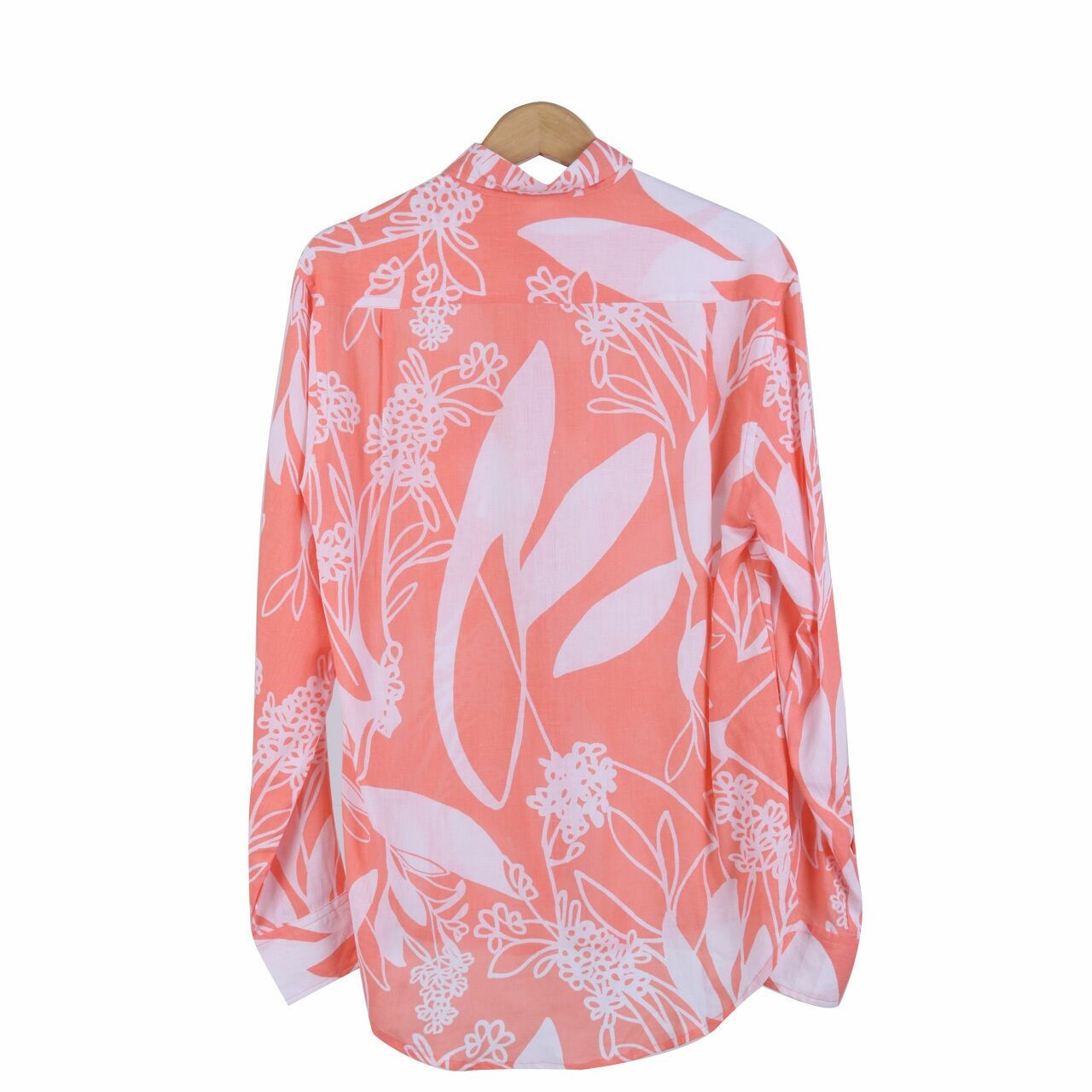 Private Collection White & Peach Patterned Shirt