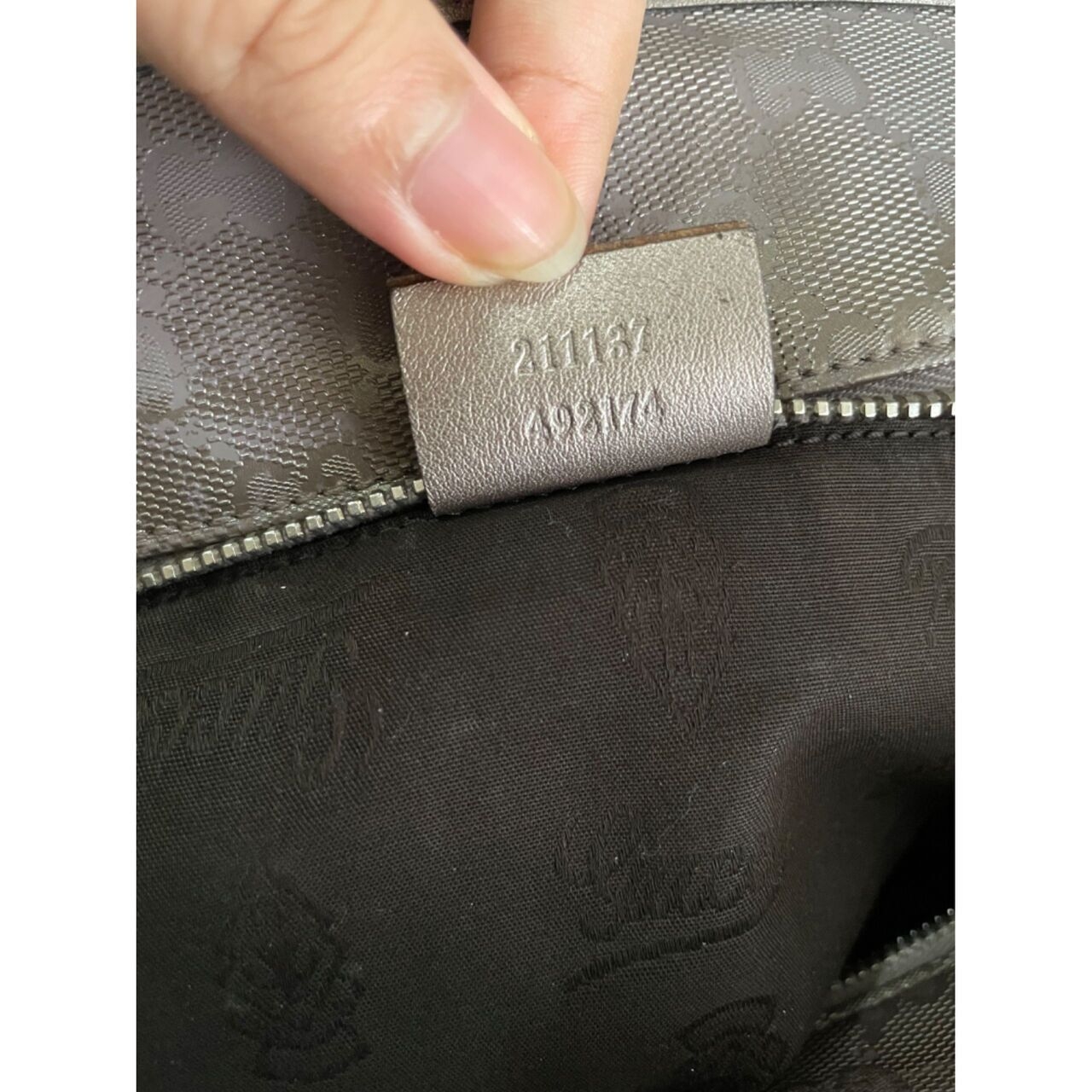 Gucci Silver Tote Bag