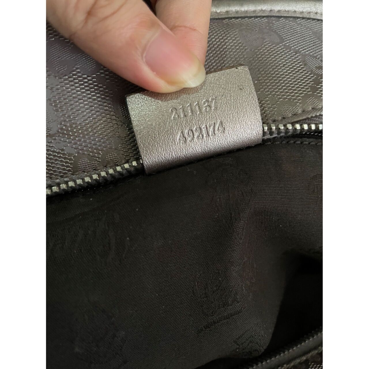 Gucci Silver Tote Bag